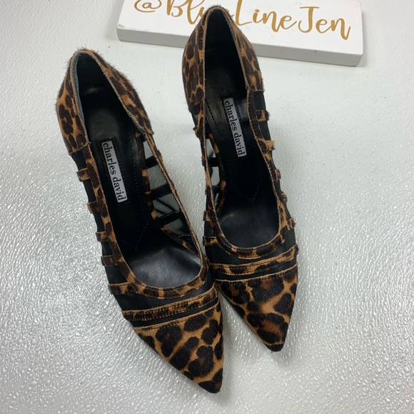 Charles David Vane Leopard Mesh Pumps NWOT - Picture 3 of 7